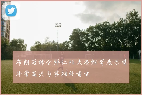 布朗若转会拜仁帕夫洛维奇表示将非常高兴与其相处愉快